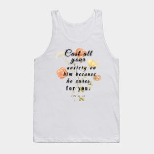 1 Peter 5:7 Famous Bible Verse. Tank Top